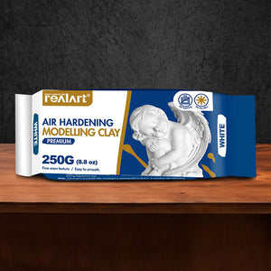 REALART Premium passed EN71-3 250g white children air dry hardening modeling clay