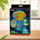 REALART Glow in the dark window art halloween suncatcher set